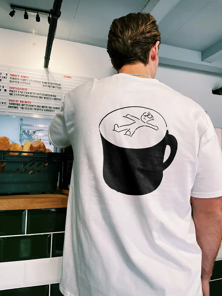 Lying In The Coffee Printed T-shirt
