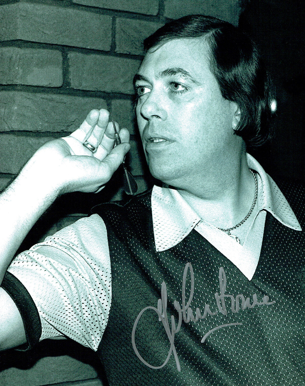 JOHN LOWE 9 Dart Legend HAND SIGNED autograph 10x8 Action Photo Poster painting AFTAL