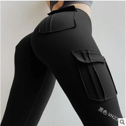 Brownm Brownm Fashion Solid Color Legging Sexy Small Foot Trousers Women's High Waist Fitness Leggings