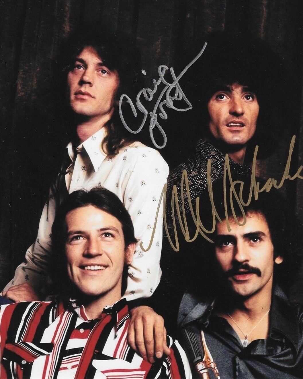 * MEL SCHACHER & CRAIG FROST * signed 8x10 Photo Poster painting * GRAND FUNK RAILROAD * 1