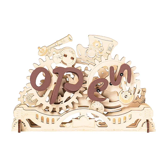 ROKR Open Closed Sign 3D Wooden Puzzle LK506 Robotime United Kingdom