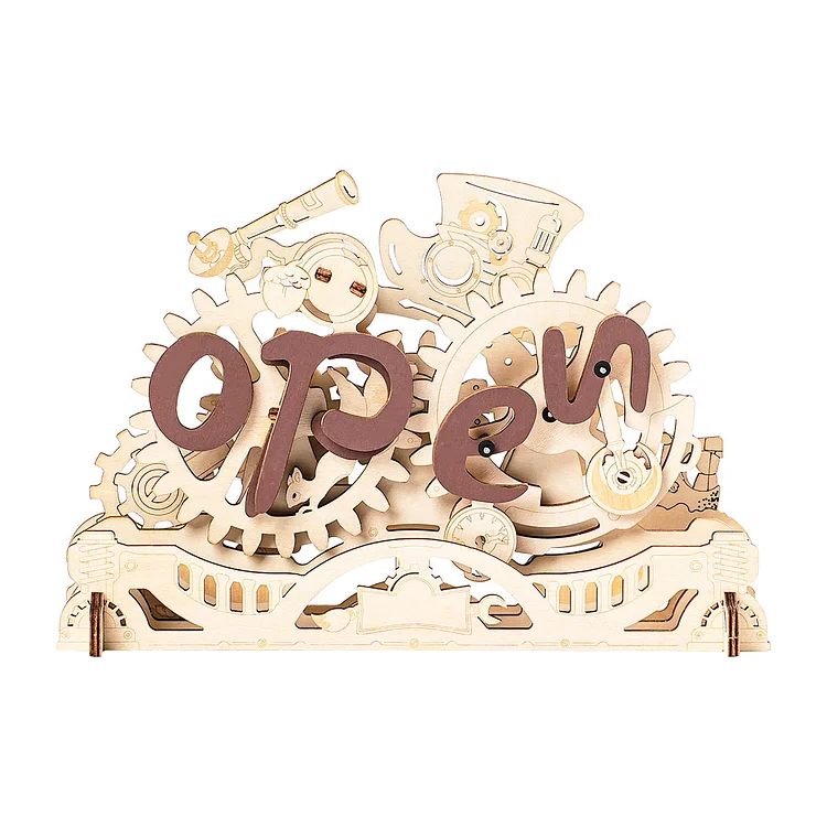 ROKR Open Closed Zeichen 3D Holzpuzzle LK506