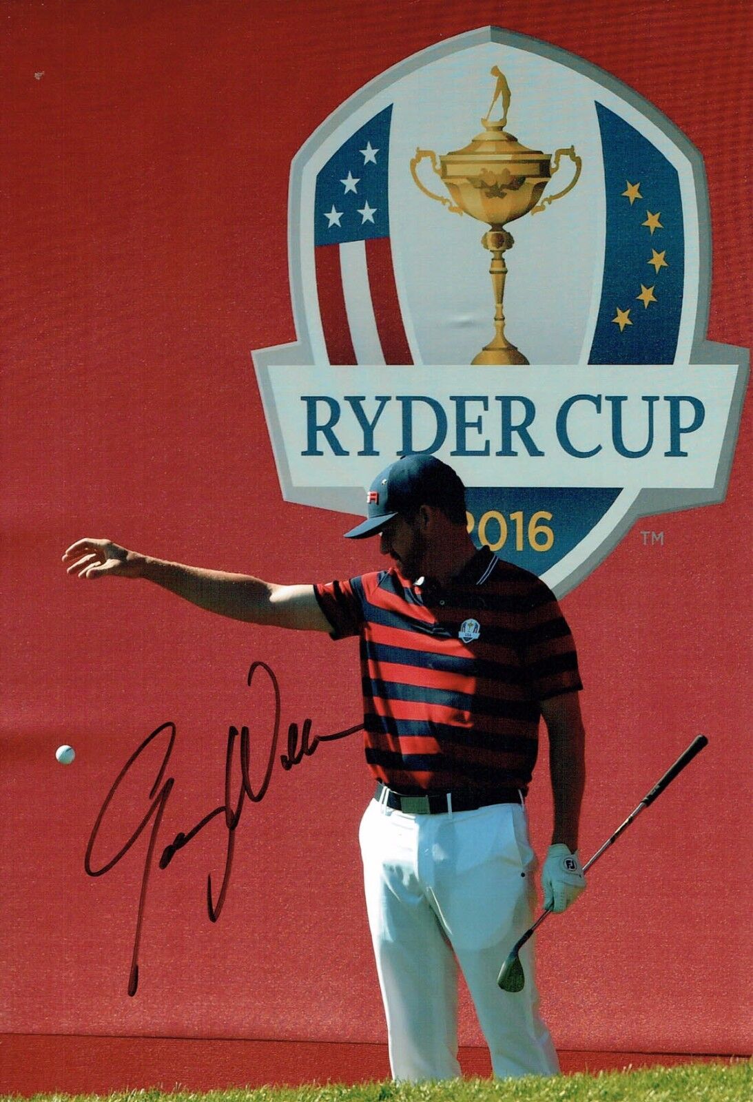 Jimmy WALKER SIGNED AUTOGRAPH Golf 12x8 Photo Poster painting 4 AFTAL COA Ryder Cup Team USA