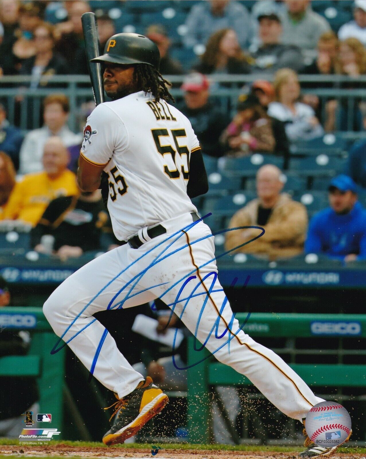 JOSH BELL PITTSBURGH PIRATES ACTION SIGNED 8x10