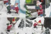 New Christmas Glowing Music Snow Scene House Window Home Christmas Ornaments Decorations