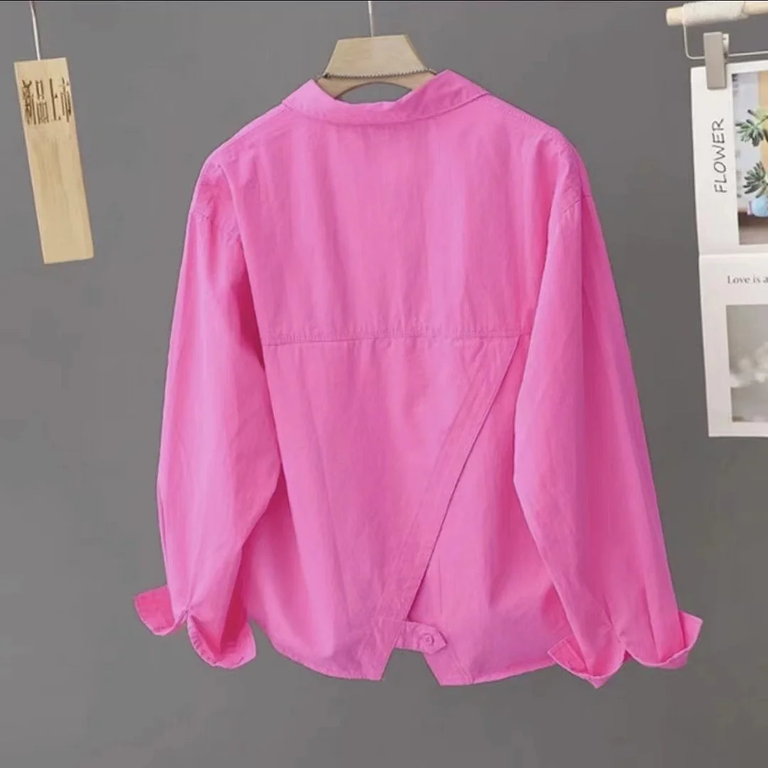 Athvotar Athvotar Design Behind The Fashion Open Short Loose Long-Sleeved Shirt Shirt Casual 2025 Coat Spring Coat