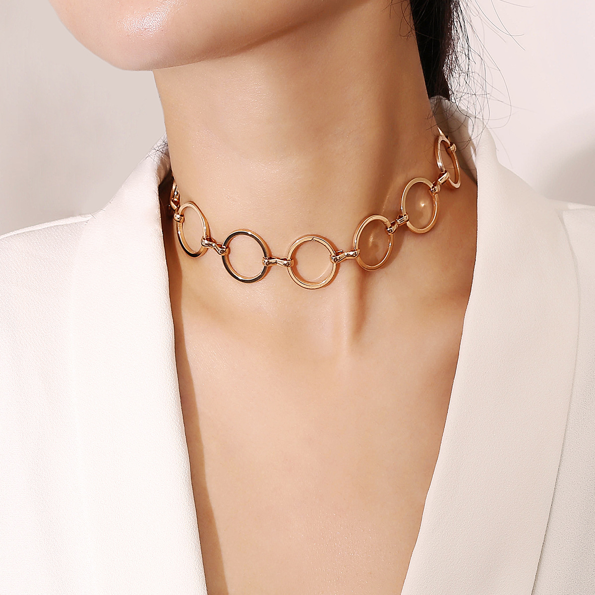 Fashion circle combination necklace