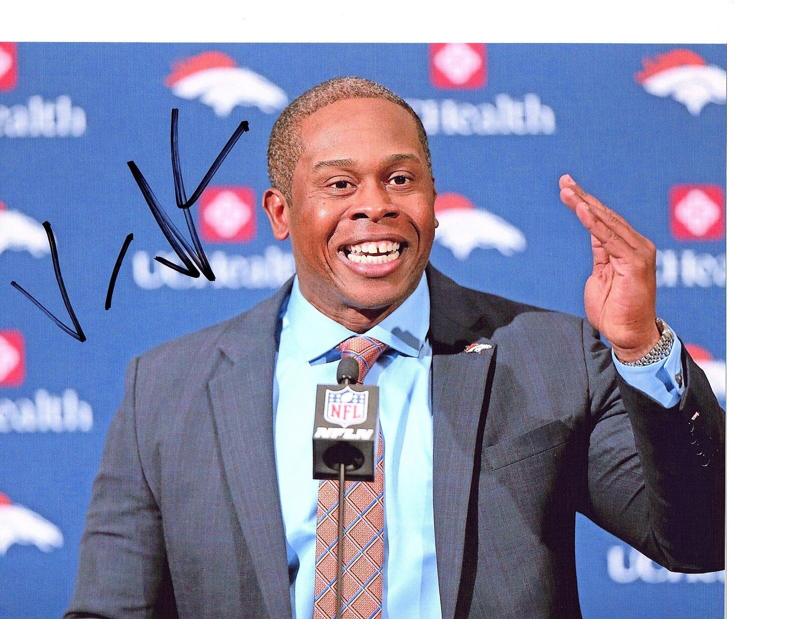 Vance Joseph hand autographed signed 8x10 football Photo Poster painting Denver Broncos b