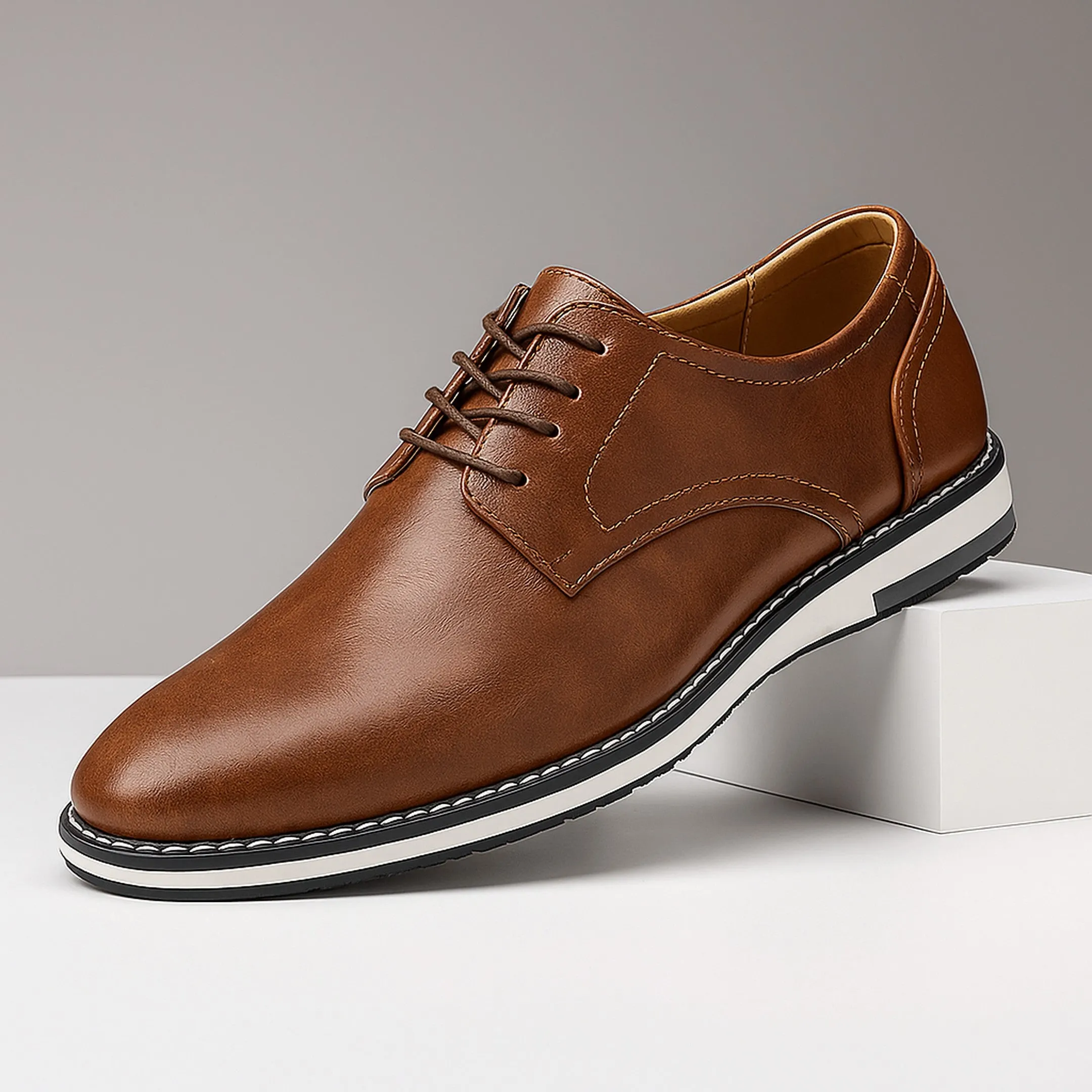 Men's Leather Derby Shoes &ndash; Smart Casual Everyday Footwear