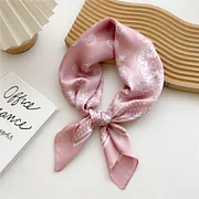 Jollyhunt New Headscarf Cashew Dots Print Hair Wrap Neckerchief Female Satin Square Scarf for Women Headband Foulard Hijab Bandana 70cm Scarf