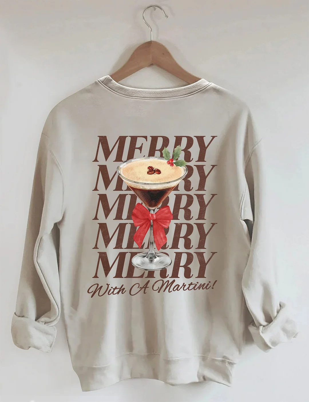 Merry With A Martini Espresso Martini Sweatshirt 