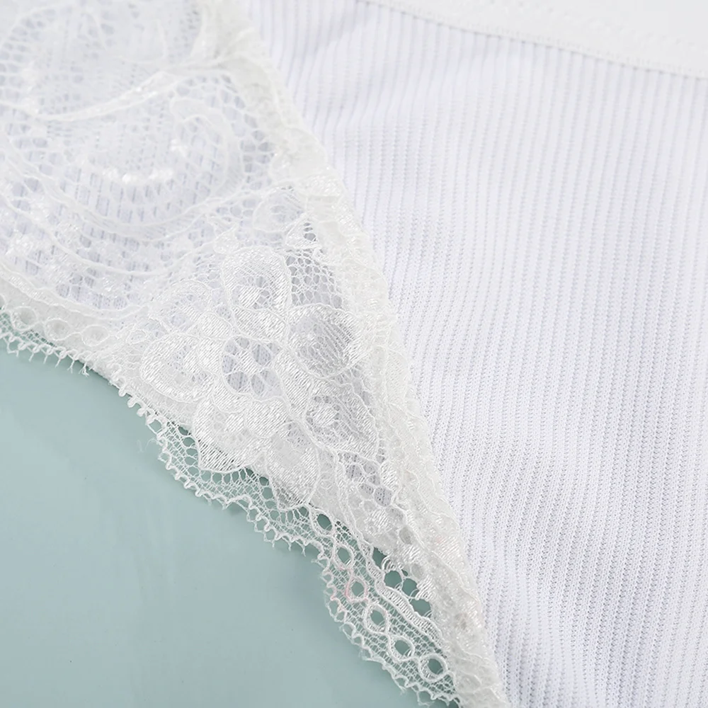 Billionm Women's Underwear Set Lace Femme Lingerie See Through Push Up Bra High Waist Panties Mesh Sexy Nightwear 2 Piece White Black