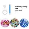 (US Local)3pcs/set Luminous Diamond Painting Tool 360&deg;Fast Scroll Wheel Point Drill Pen Include Double-sided Tape Contact Roller Kit