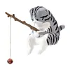 Fishing Cat Ornament Mini Cat Figurine Home Car Interior Decoration (7Pcs)