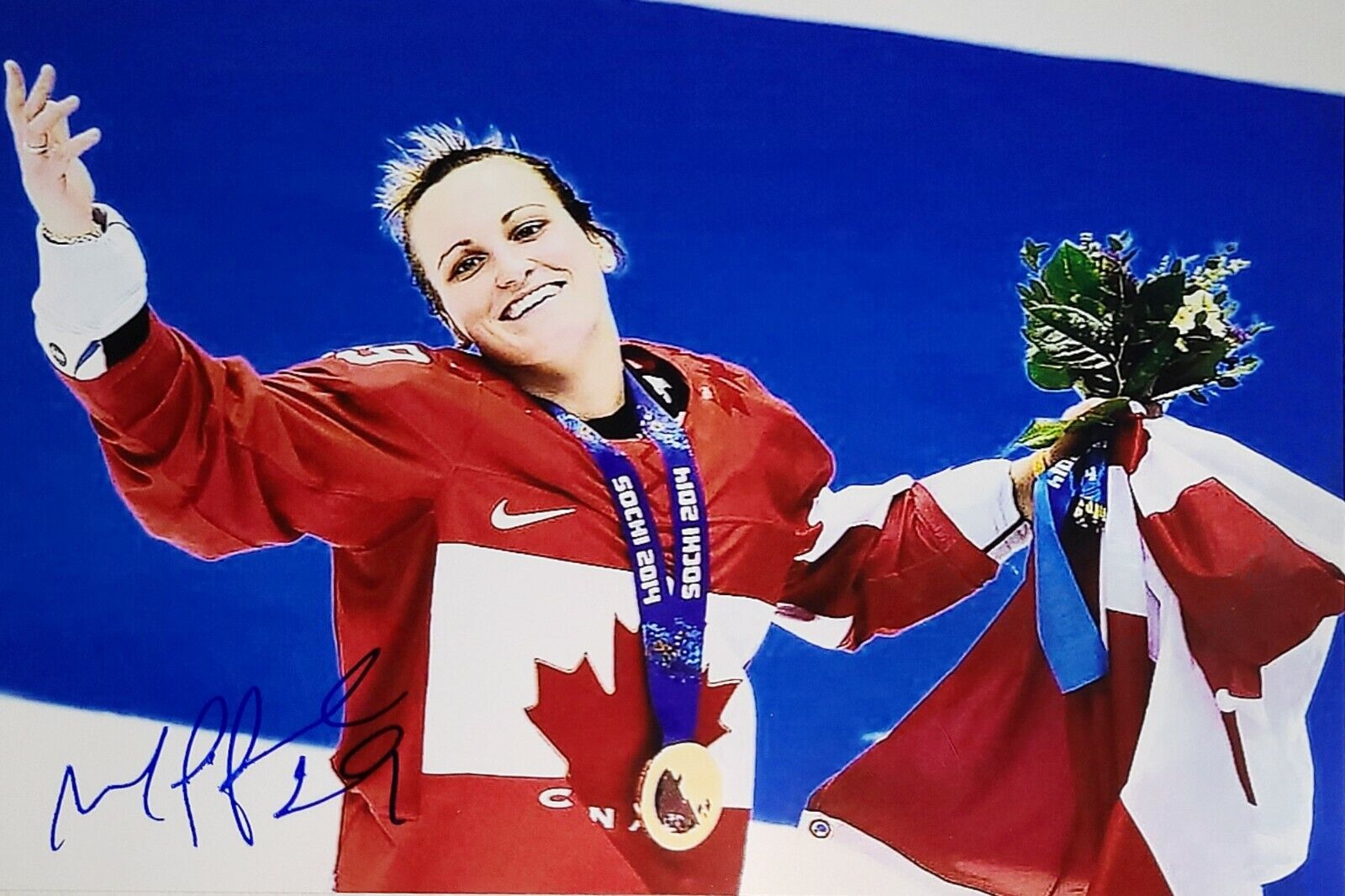 Marie Philip Poulin Hand Signed Autograph Photo Poster painting Women's Hockey Team Canada