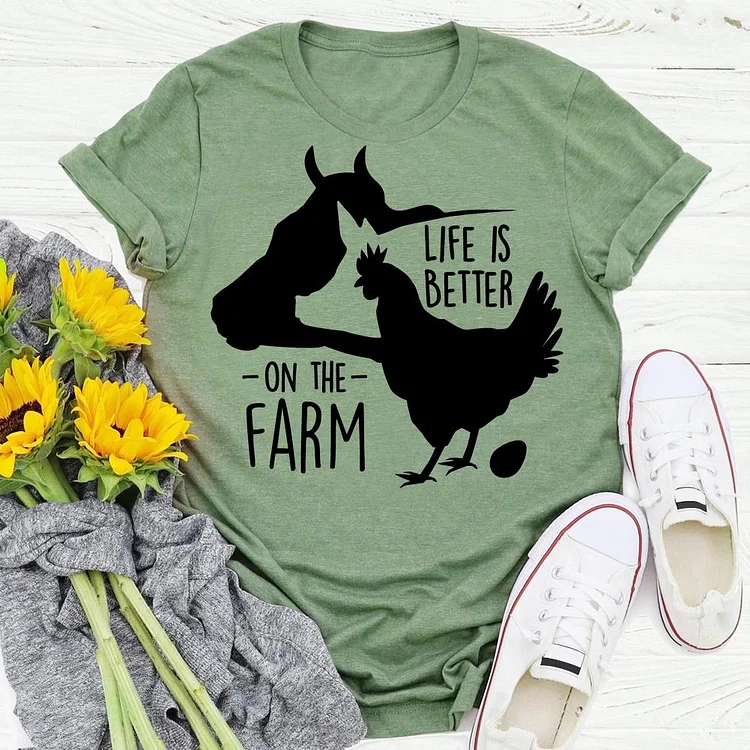 PSL - life is better on the farm village life T-shirt Tee -04258