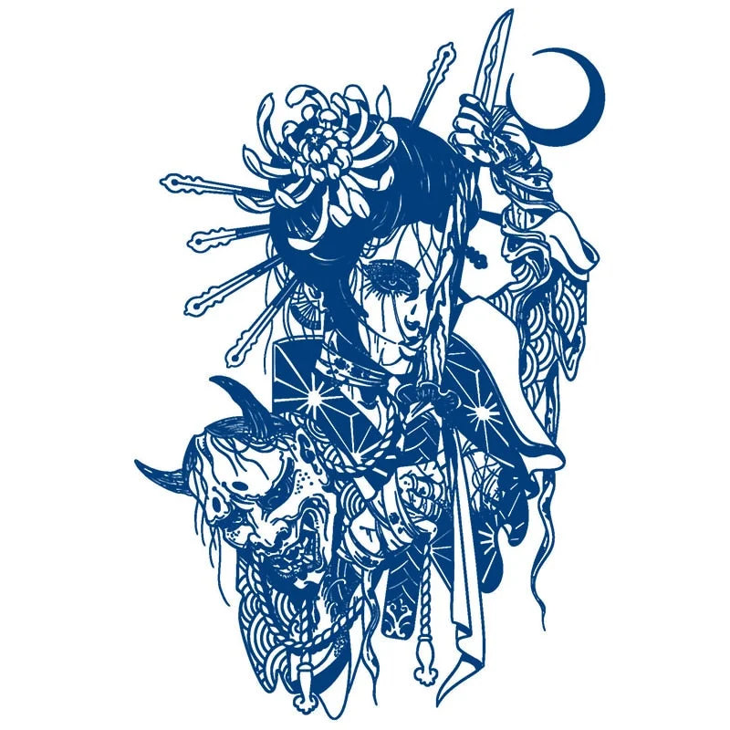 KT1-50 cross-border semi-permanent herbal juice tattoo sticker flower arm clavicle non-reflective simulation tattoo size pattern