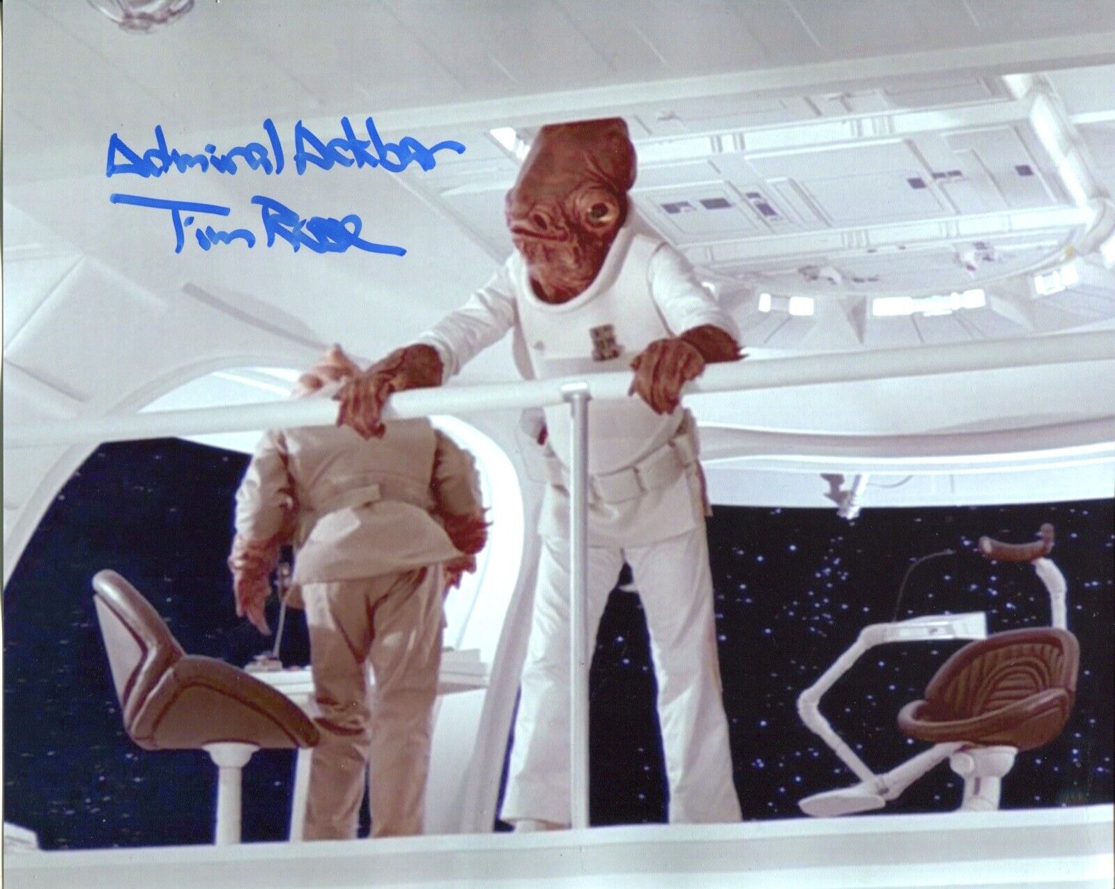 STAR WARS Return of the Jedi Tim Rose as Admiral Ackbar signed 8x10 Photo Poster painting