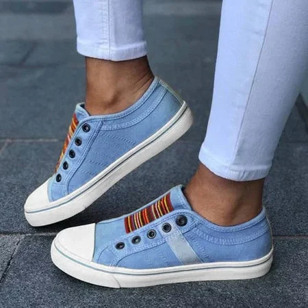 Women's Lace-up Flat Heel Sneakers  Stunahome.com