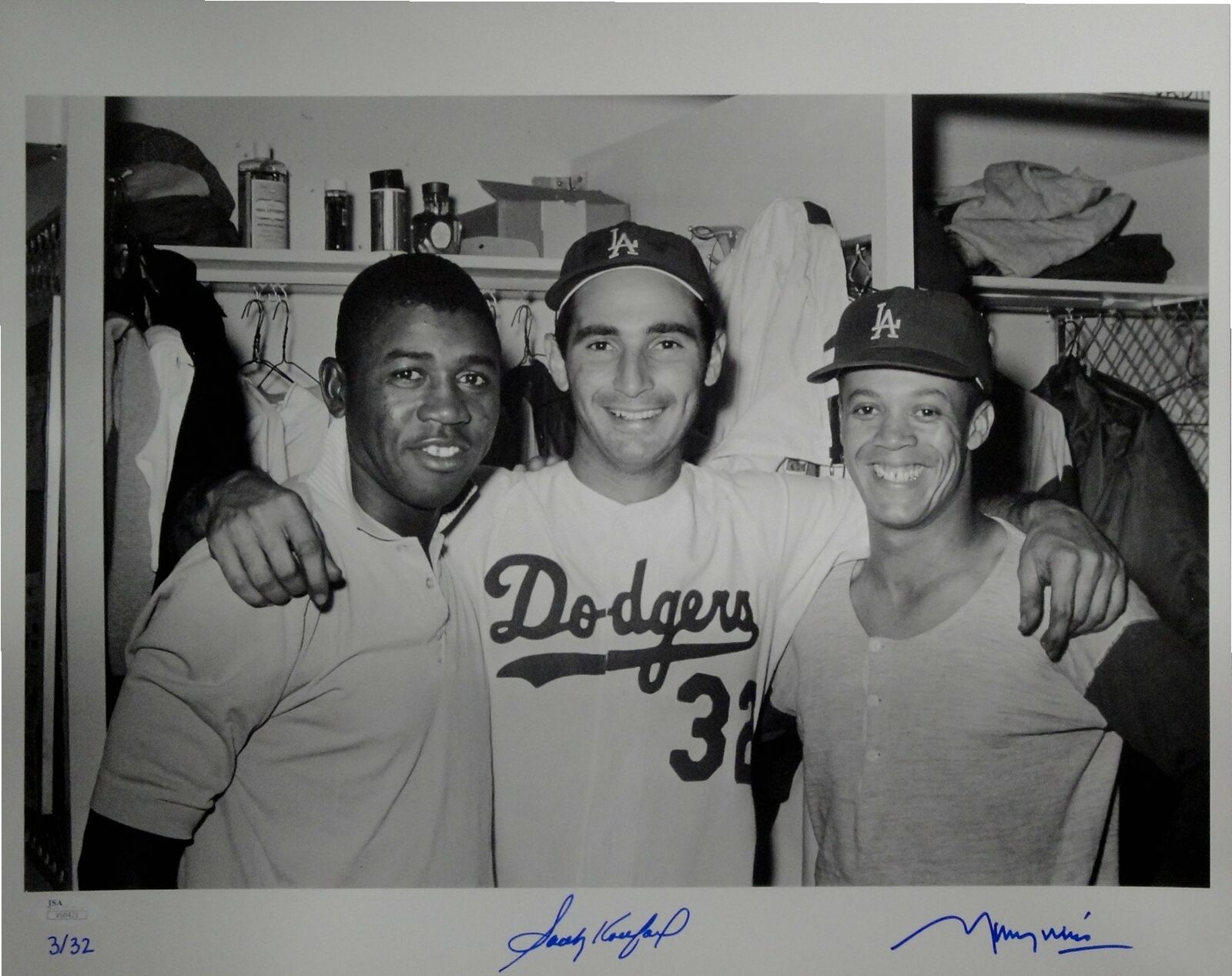 Sandy Koufax Maury Wills Hand Signed Autographed 16X20 Photo Poster painting Dodgers JSA /32