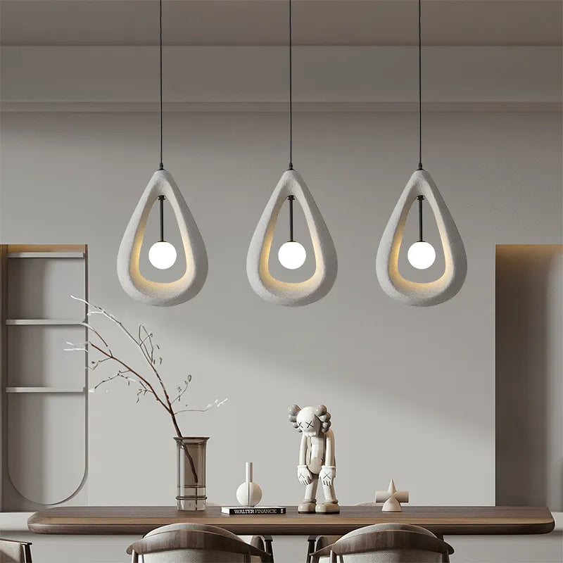 Wabi-sabi Teardrop-shaped Pendant Light