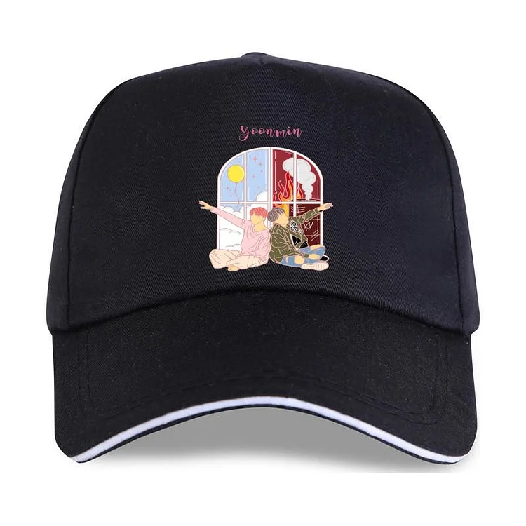 WomenCasual Yoonmin Printed Baseball cap Suga and Jimin Tops Goth Women Sexy Tops Oversized