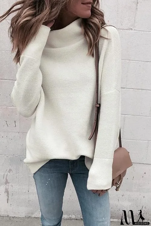 Simple Turtleneck Casual Top