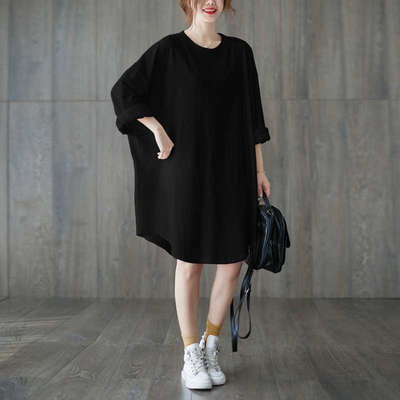 Minimalist Style Solid Color Long Sleeve Midi Dress