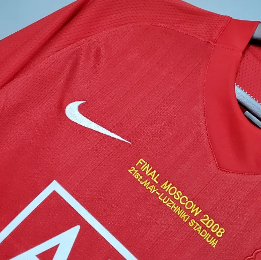 Retro 07/08 Manchester United Champions League version home Football T-Shirt