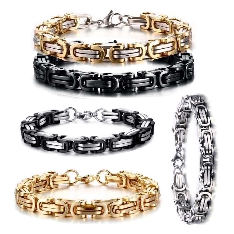 Fashion Solid Color Titanium Steel Plating Unisex Bracelets