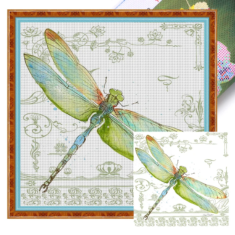 Dragonfly 11CT (50*50CM) Stamped Cross Stitch gbfke