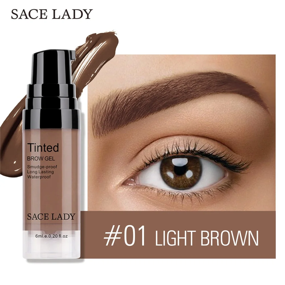SACE LADY Liquid  Enhacer Dye Eyebrow Gel Cream Waterproof Long Lasting Tint Makeup Smooth Eye Brow Wax Dye Cosmetic