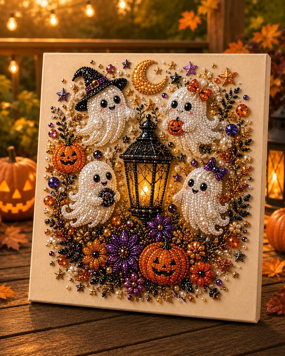 💥 Last Day 49% OFF &ndash; 👻✨ Halloween Pearl Art DIY Kit &ndash; Turn Tiny Pearls into Spooky-Cute Magic