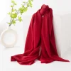 Plain Colors 100% Wool Soft Cashmere Shawl Scarf