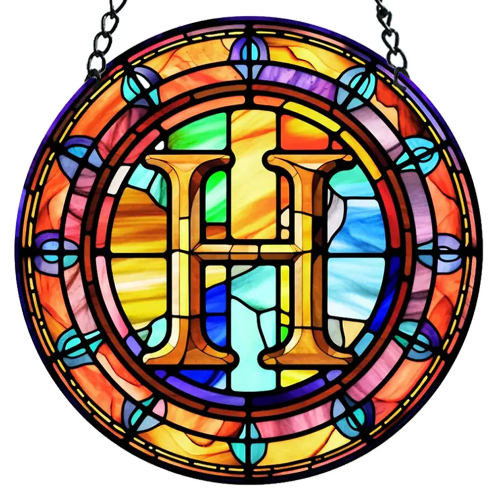 Acrylic Suncatcher Home Decoration Panel A-Z Letter Door Sign Hanging Decoration