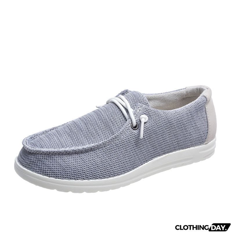 Casual Round Toe Canvas Flat Heel Loafers