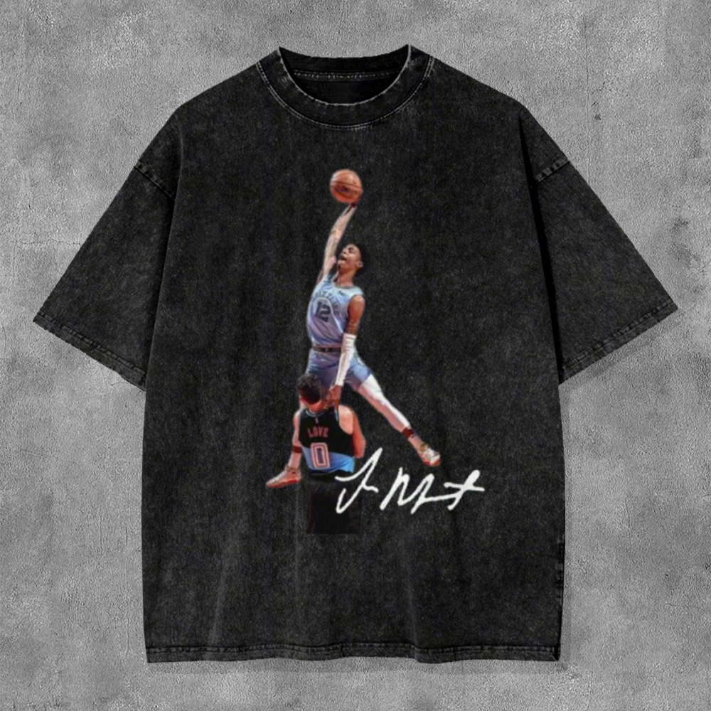 Dunk Washed Distressed Short Sleeve T-Shirt