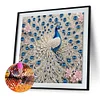 (US Local)White Peacock-Crystal Rhinestone Diamond Painting