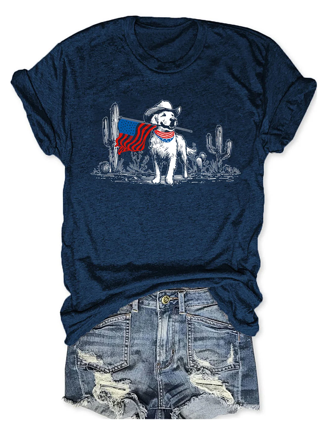 Golden Retriever 4th Of July T-shirt