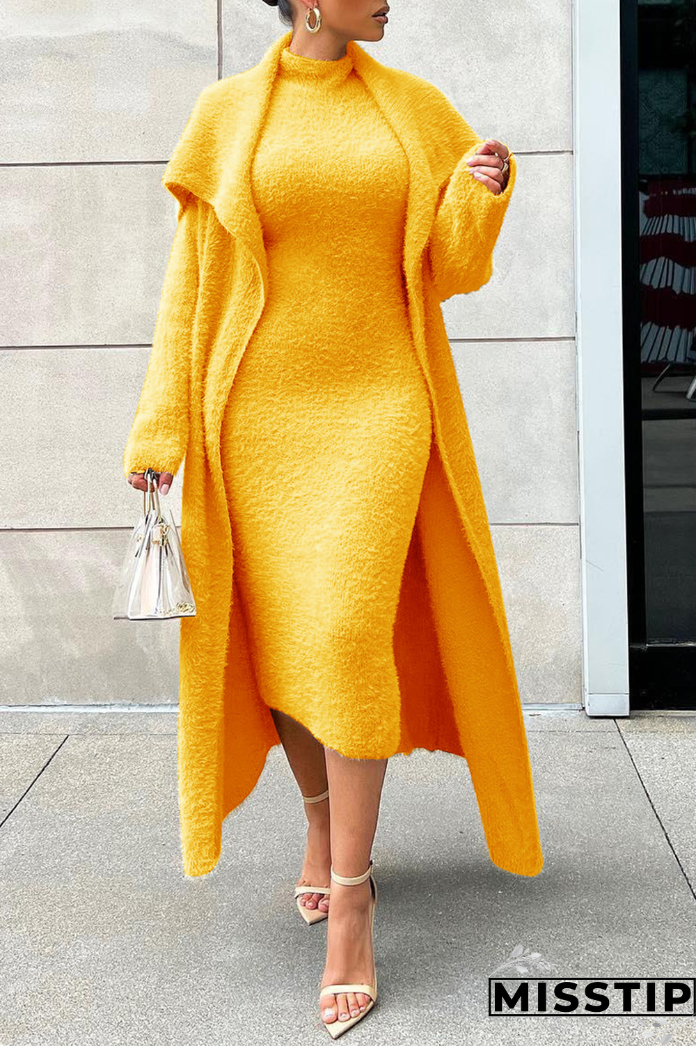 Dark Gray Casual Solid Patchwork Half A Turtleneck Long Sleeve Two Pieces