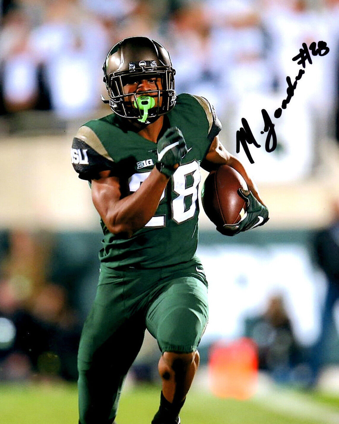 Madre London Michigan State Spartans football autographed signed 8x10 BRONZE