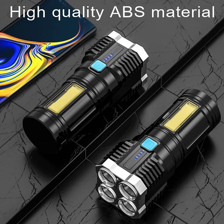 4 LED Super Bright Flashlight Rechargeable