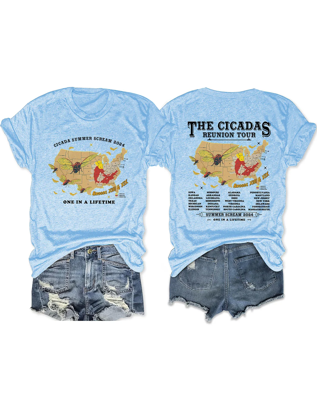 Cicadas Summer Scream Reunion Tour 2024 T-shirt