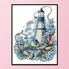 Blue Lighthouse - 14CT Counted Cross Stitch Kit(22*29cm)
