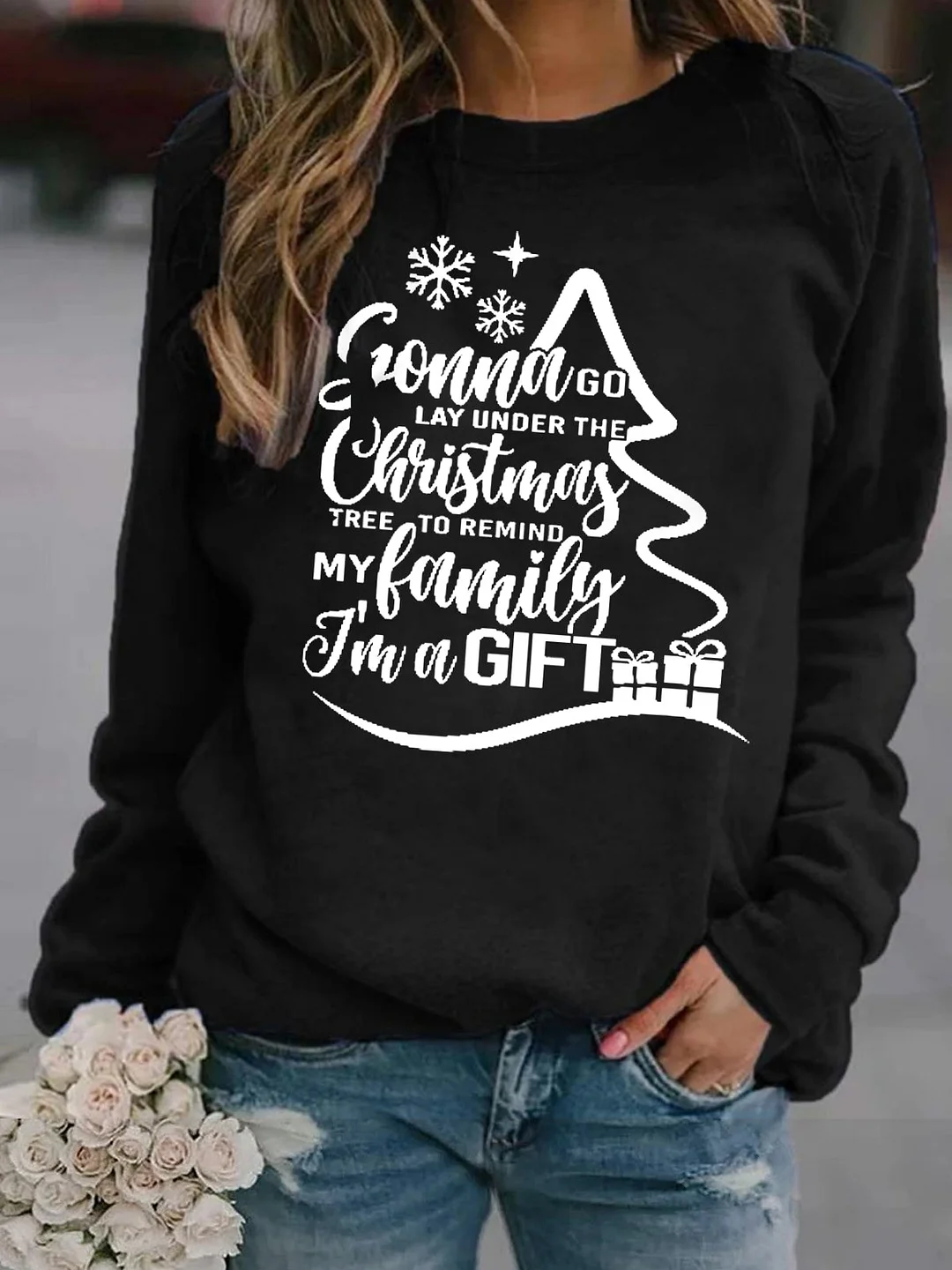 Gonna Go Lay Under The Tree Holiday Sweatshirt