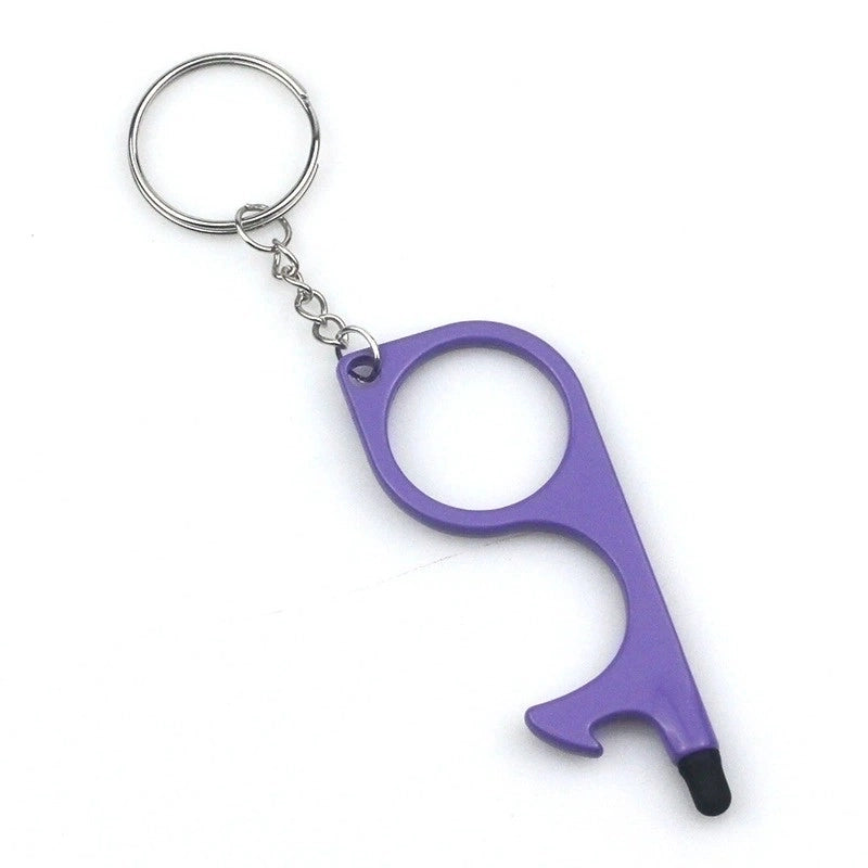 Minimalist Solid Color Alloy Plating Keychain