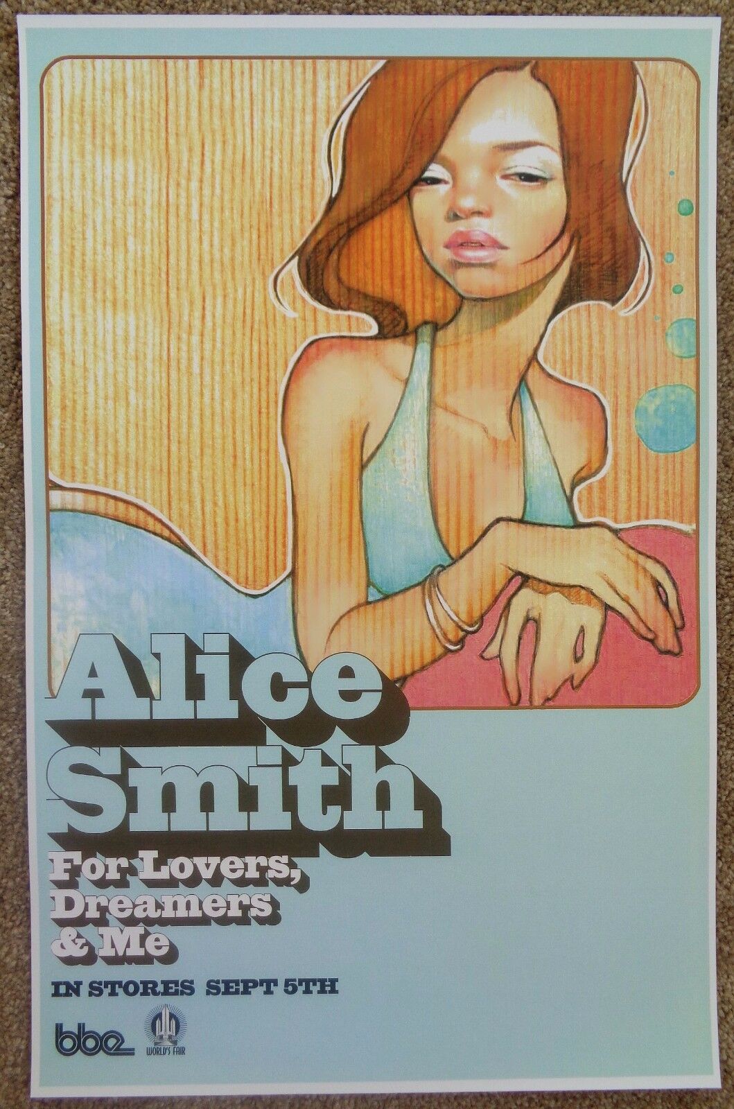 ALICE SMITH Album POSTER For Lovers Dreamers & Me 11x17