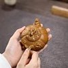 Pure handmade pumpkin ore segment mud wood burning bionic small capacity pot purple clay pot