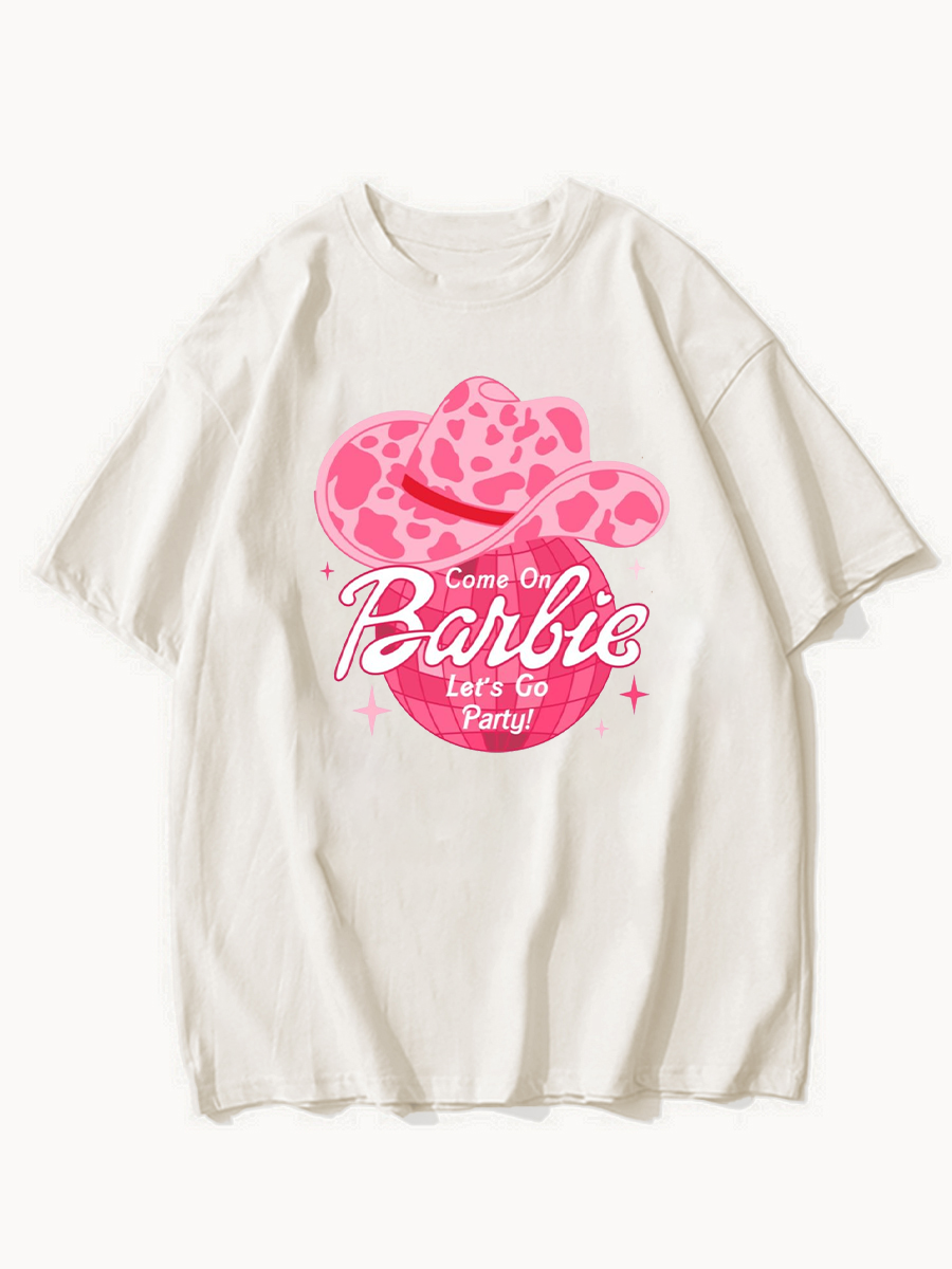 Oversized Come on Barbie Lets Go Party T-Shirt ctolen
