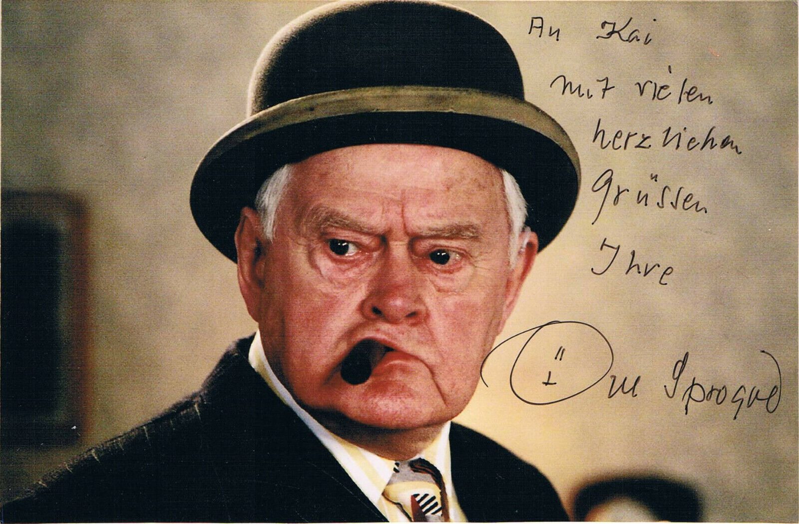 Ove Sprog?e 1919-2004 autograph signed Photo Poster painting 4x6